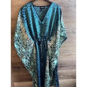 ASHRO dress one size blue oversized V neck